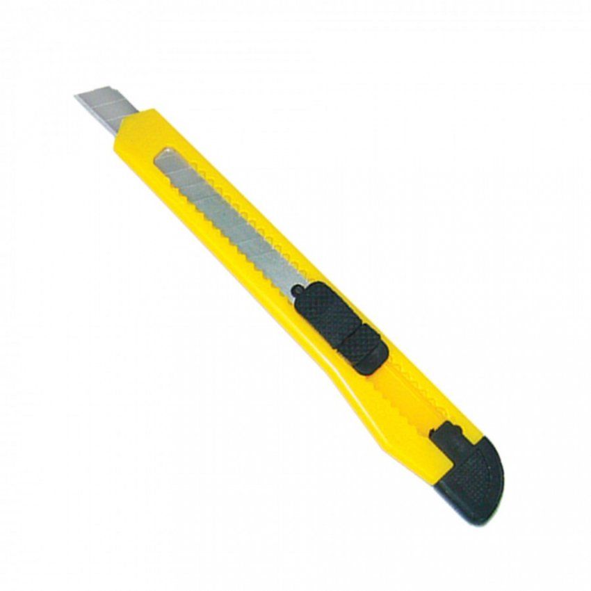 cutter guia de plastico basic cuchilla de 9 mm mtl