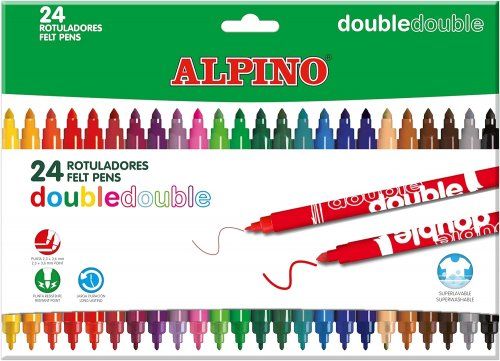 2. Rotuladores Alpino 24 ud dobles
